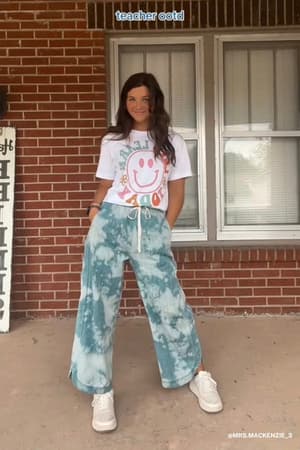 The Nest So Comfy Wide Leg Denim Pant: Bleach Dye Denim