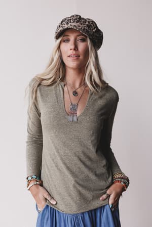 The Nest Love Bound Top: Olive