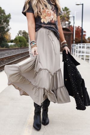The Nest Bunches Of Love Tiered Maxi Skirt: undefined