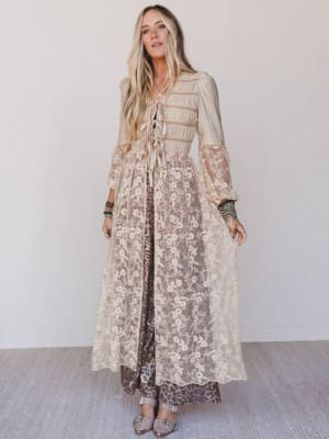 Untamed Muse Long Sleeve Duster: undefined