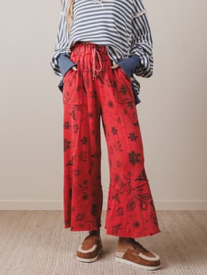 Groove Garden Pants: Red