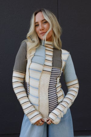 Eclectic Stripes Top: undefined