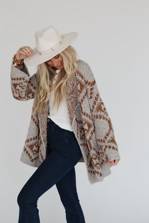 Free to Roam Cardigan: Gray