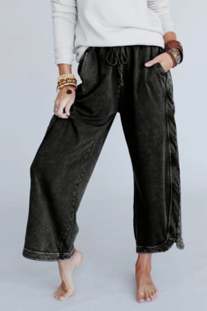 So Comfy Wide Leg Pant Cropped Length: undefined