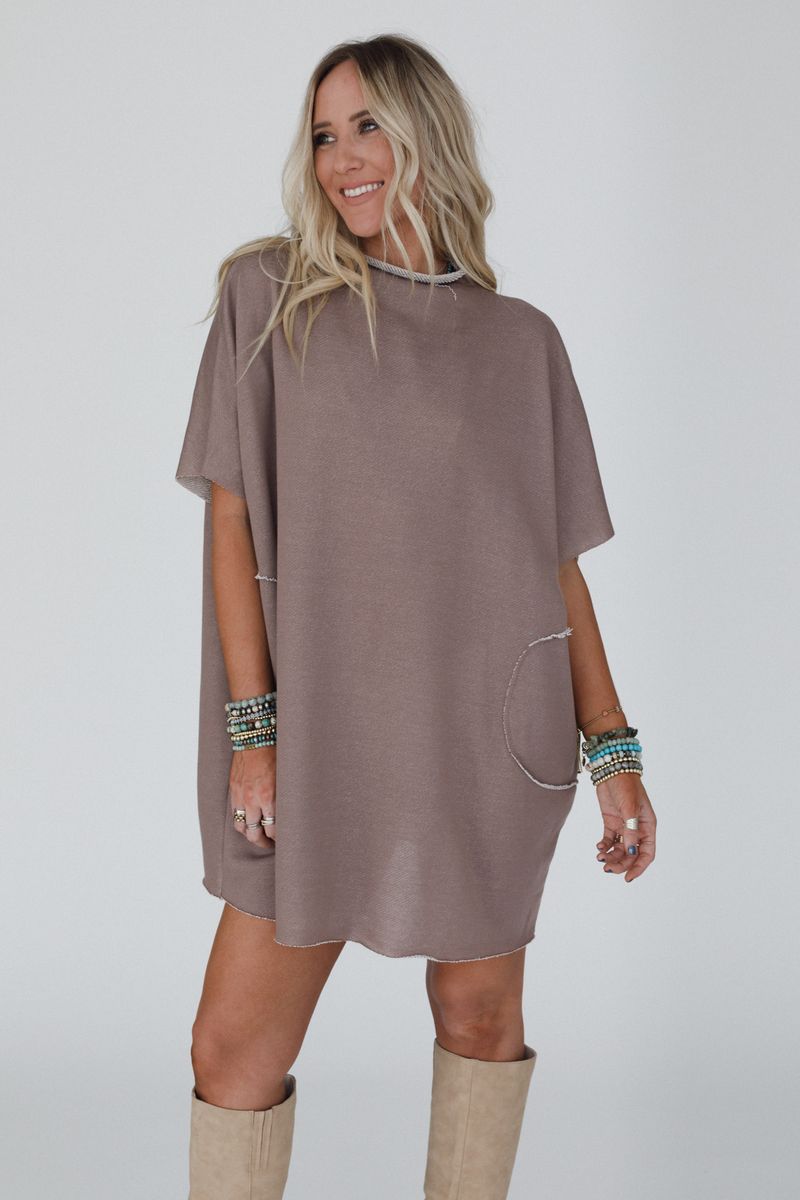 The Nest Laid Back Luxe Dress - Two Tone Mocha