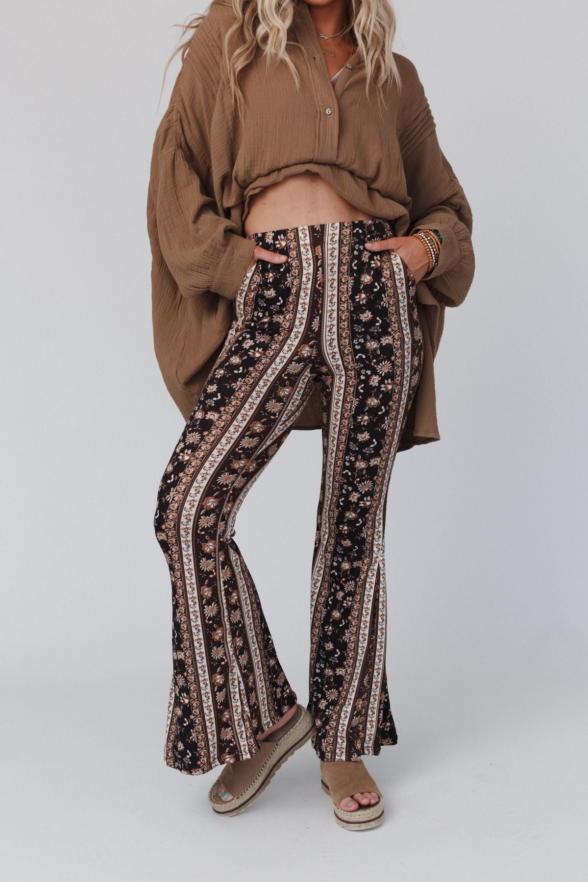 Dare To Flare Pant - Brown