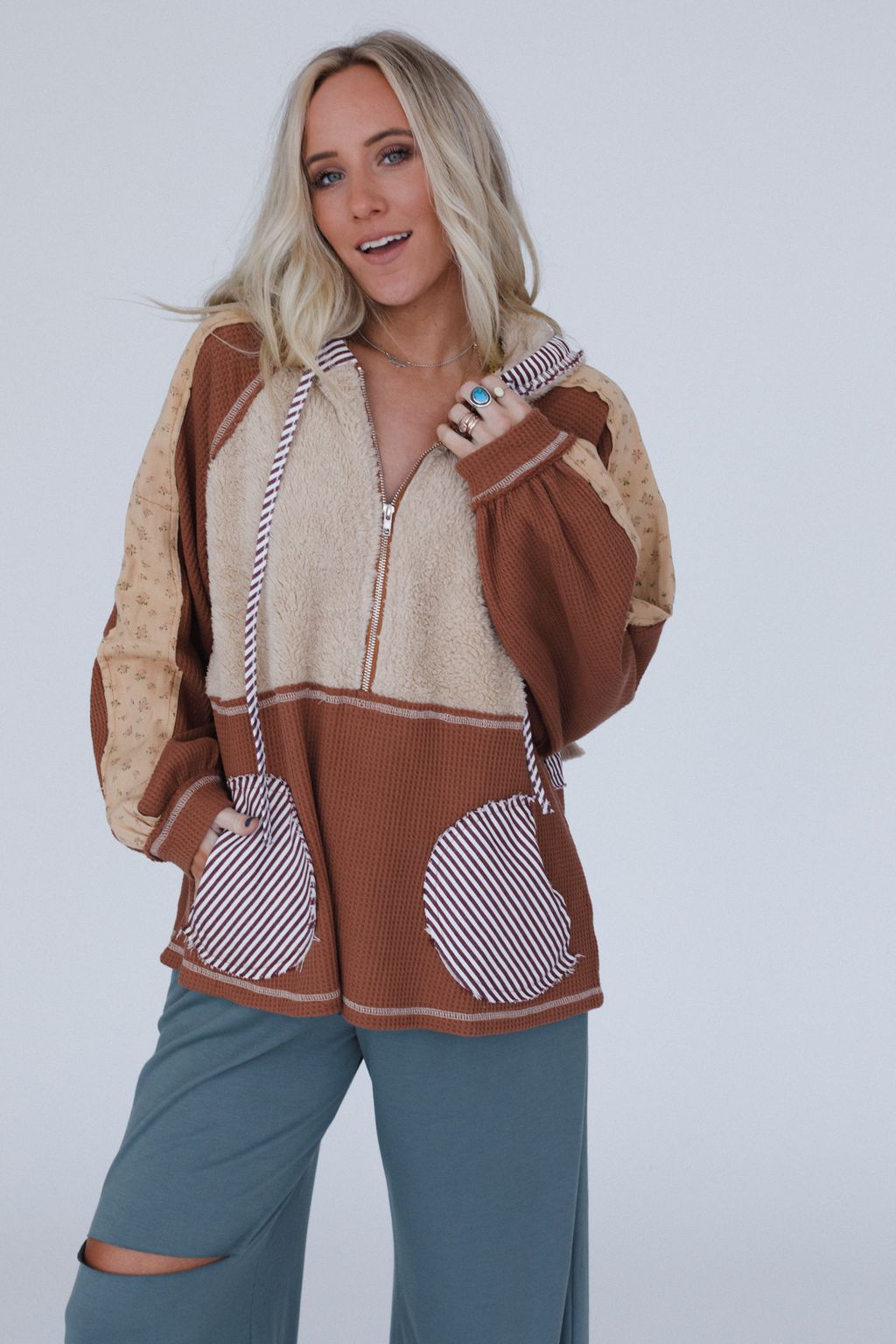 Summit Star Fleece Top - Chocolate