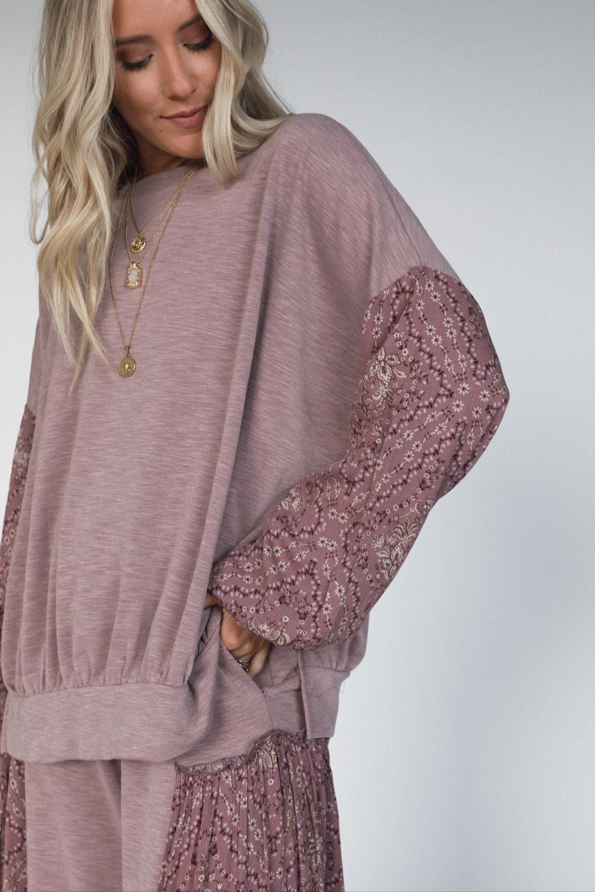 The Nest Cozy Haven Top - Mauve Mauve