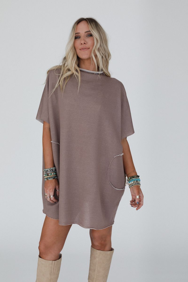 The Nest Laid Back Luxe Dress - Two Tone Mocha