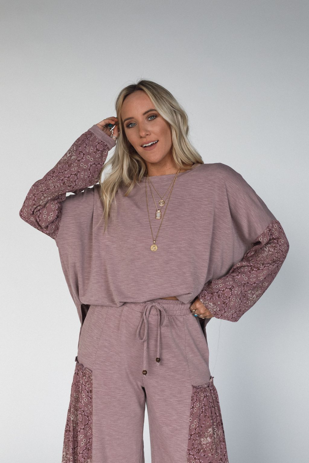 The Nest Cozy Haven Top - Mauve Mauve