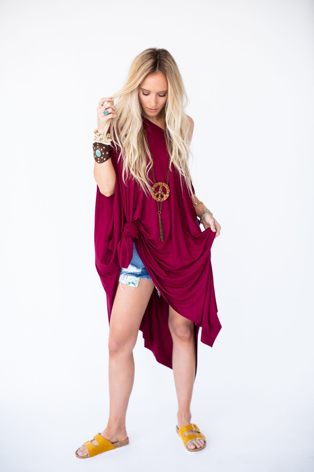 3BN The Wren Tunic - Burgundy  |  Tops  - Three Bird Nest