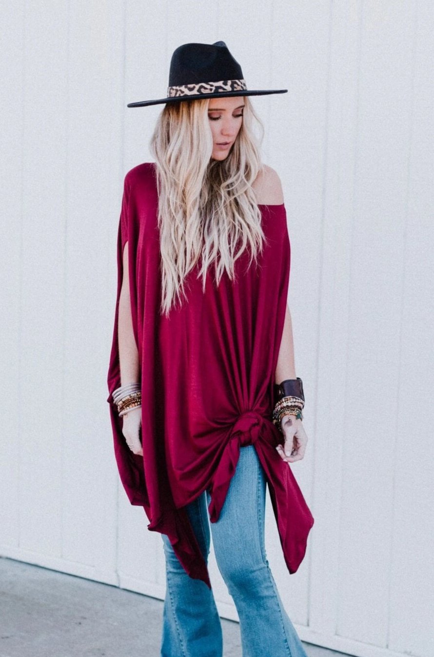 The Wren Tunic - Burgundy  - Three Bird Nest