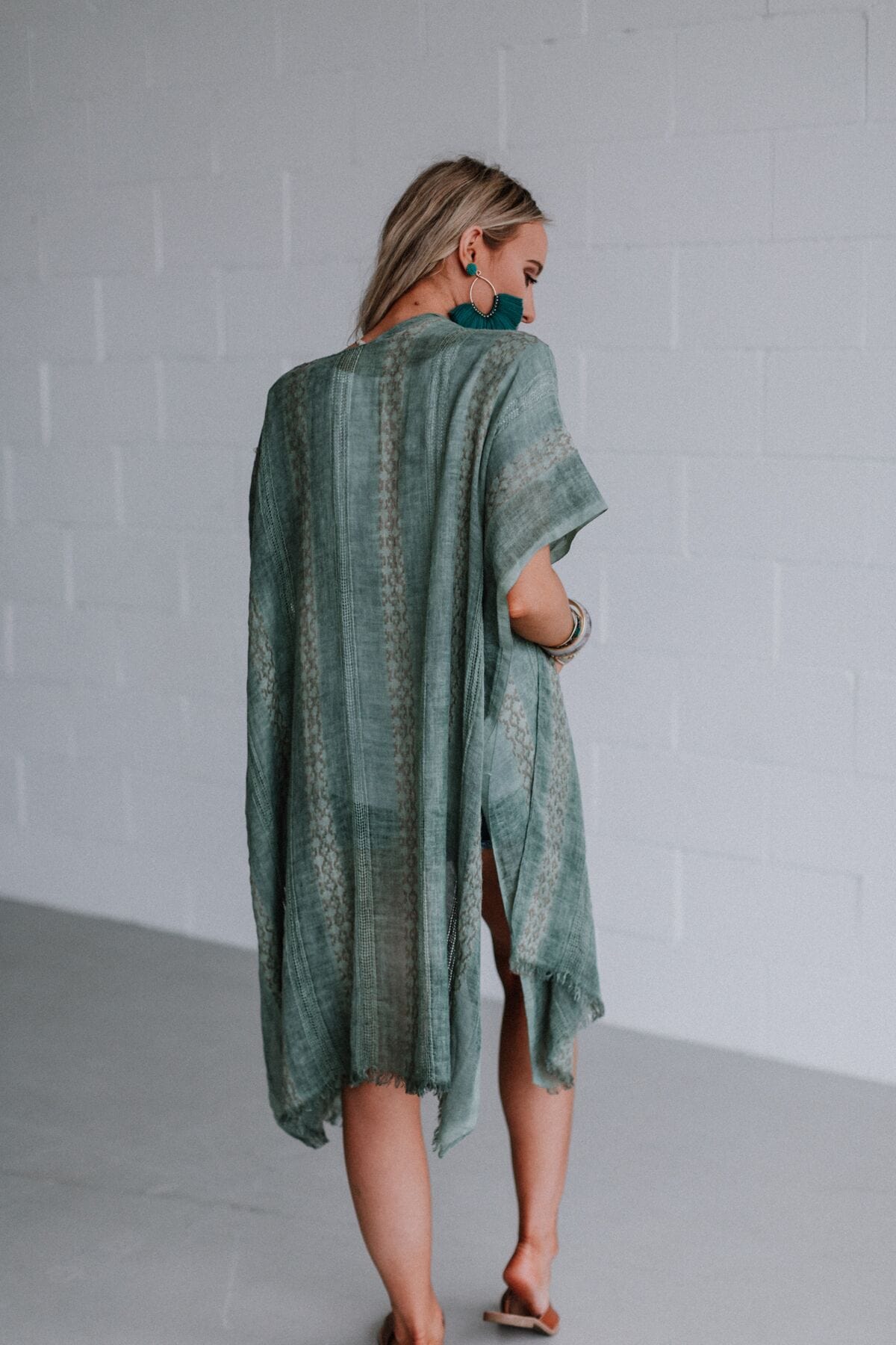 Sunny Afternoon Duster Kimono - Sage  - Three Bird Nest