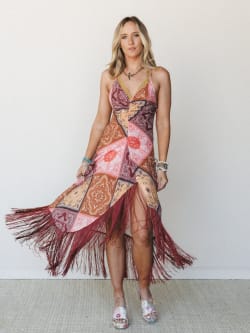 Wild Rose Tassel Dress