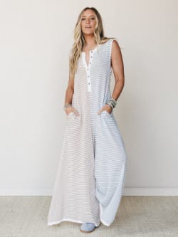 Daphne Striped Wide Leg Jumpsuit