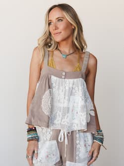 Patchwork Parade Woven Top