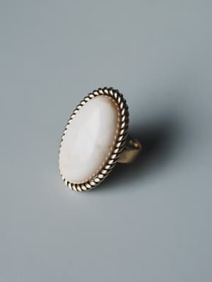 Roma Sun Stone Ring - White OS / White