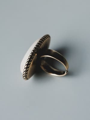 Roma Sun Stone Ring - White OS / White