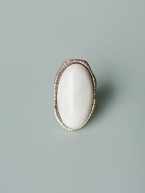 Ibiza Moon Stone RIng - White OS / White