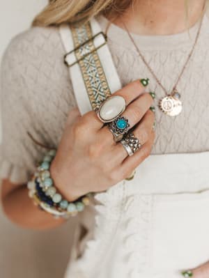 Ibiza Moon Stone RIng - White OS / White