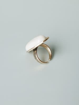 Ibiza Moon Stone RIng - White OS / White