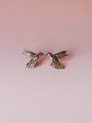 Shadow Flight Stud Earrings: Gold
