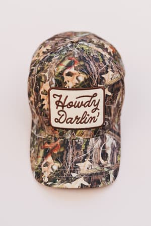 Howdy Darlin Camo Trucker Hat: undefined