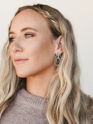 Lucky Lasso Earrings: Turquoise