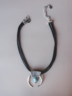 Saddle Up Sweetheart Necklace: Turquoise