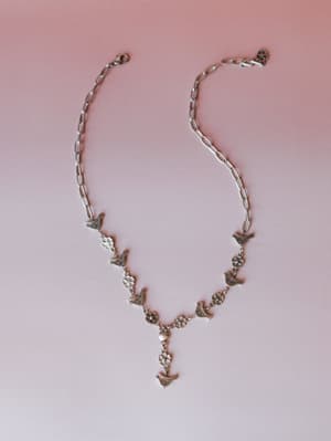 Birds and Daisies Necklace: undefined