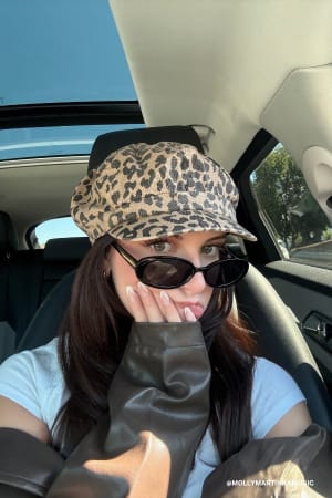 Carmela Leopard Print Hat: undefined