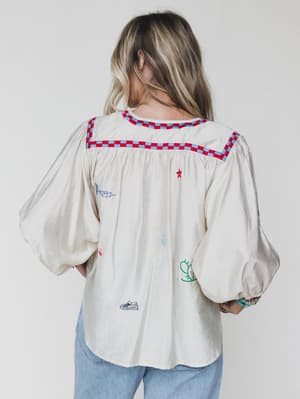 Spring is Here Blouse - Ivory L / Ivory