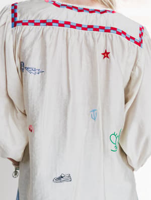 Spring is Here Blouse - Ivory L / Ivory