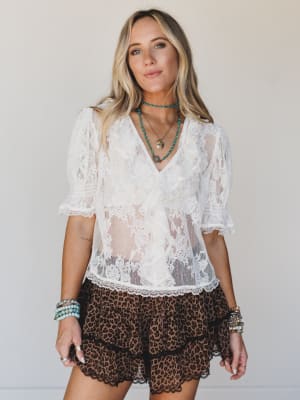 Lace Wonder Blouse: undefined