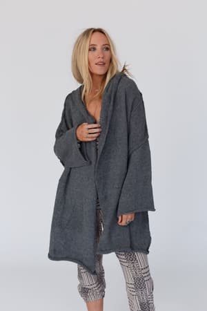 Charlie Oversized Cardigan: Charcoal