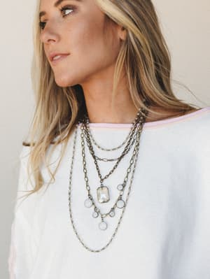 Grace Layered Necklace - Bronze OS / Bronze