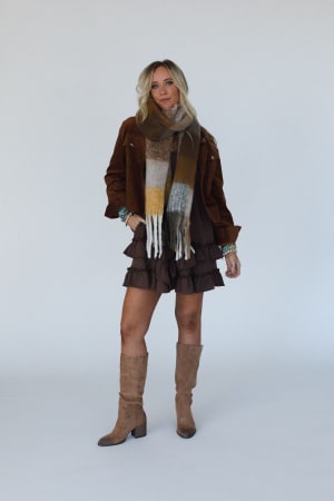 everest-cozy-plaid-scarf-mustard/Mustard