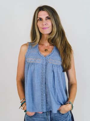 Soft Light Top - Denim Blue L / Denim Blue