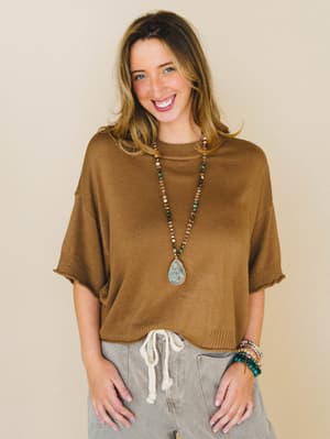 Nicely Knit Tee - Mocha S / Mocha