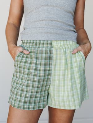 Check Mate PJ Shorts: check-mate-pj-shorts-forest-lime/Lime