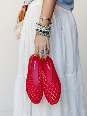 Jelly Ballet Flats - Red 5 / Red