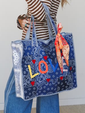 Love Always Tote: love-always-tote-indigo-blue/Blue
