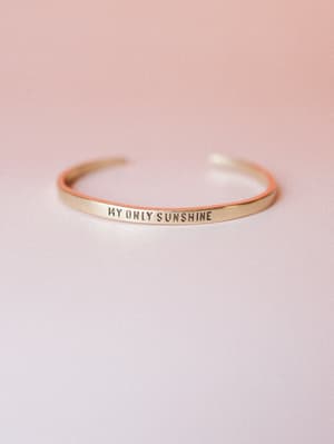 My Only Sunshine Cuff Bangle: Antique Gold
