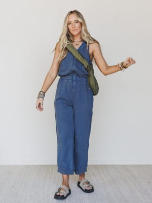 Ryder Hooded Jumpsuit - Denim L / Denim