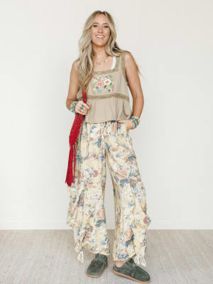 flower-party-pants-yellow/Yellow