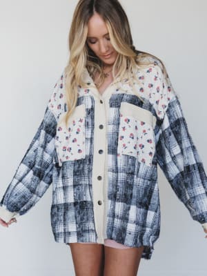 Chance Mix Print Jacket: undefined