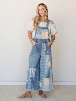 Heirloom Stitch Overalls: undefined