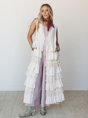 Coquette Bloom Duster Vest: undefined