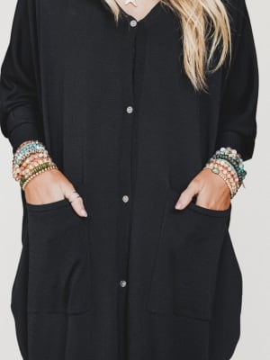 Harper Duster Dress - Black M/L / Black