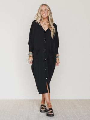 Harper Duster Dress - Black M/L / Black